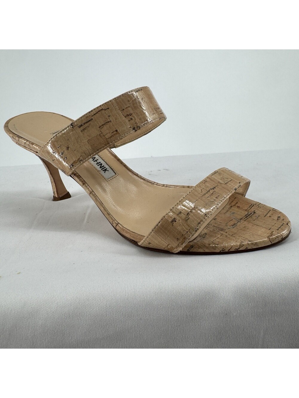 Manolo Blahnik heels womens 6 90s y2k kitten heel cork designer luxury going out